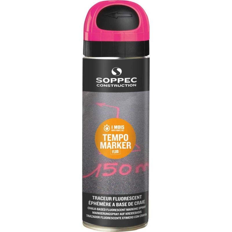 TRACEUR CHANTIER FLUO ROSE 650ML