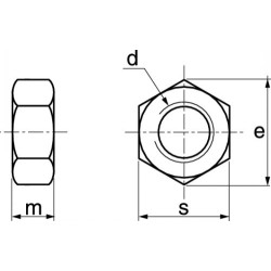 ECROUS HEXAGONAUX -UNC-62623 CDT 50