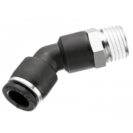 RACCORD COUDE 45° MALE CONIQUE ORIENTABLE