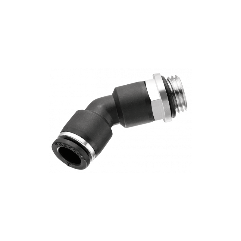 RACCORD COUDE 45° MALE CYLINDRIQUE ORIENTABLE