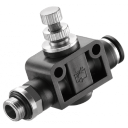 REGLEUR DE DEBIT UNIDIRECTIONNEL MALE CYLINDRIQUE VERS TUBE