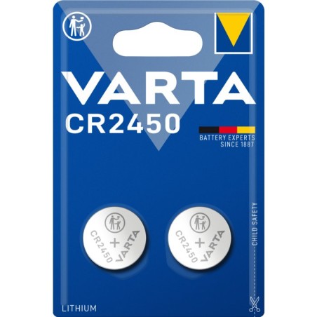 BLISTER DE 2 PILES LITHIUM CR2450 3 VOLTS