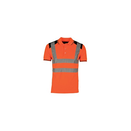 POLO HI-VIZ ORANGE 02011 MANCHES COURTES GUARD+