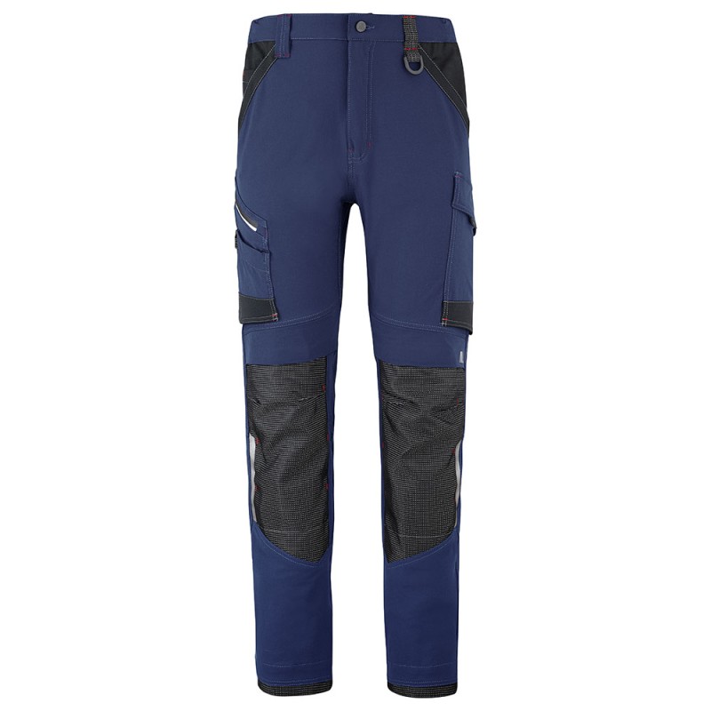 PANTALON STRETCH RULER BLEU MARINE / NOIR