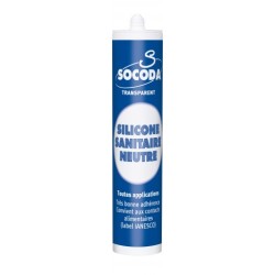 CARTOUCHE 310ML SILICONE SANITAIRE NEUTRE TRANSPARENT