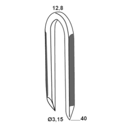 CRAMPILLONS BD 12,8X40XØ3,15 D HDG - REF BDCR3240D6 - CDT 1500