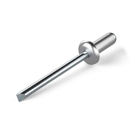 RIVET ALU/ACIER TETE PLATE Ø