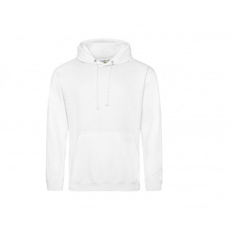 SWEAT CAPUCHE BLANC AVEC POCHE KANGOUROU