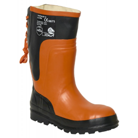 BOTTES DE BUCHERON ANTI COUPURE CLASSE 3 PROTECTION SCIE A CHAINES