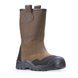 BOTTES DE SECURITE EN CUIR FOURREE MARRON PYROPE S3