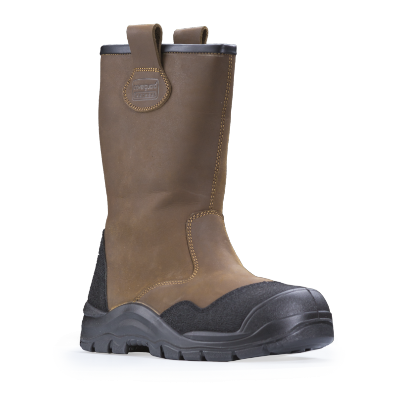 BOTTES DE SECURITE EN CUIR FOURREE MARRON PYROPE S3