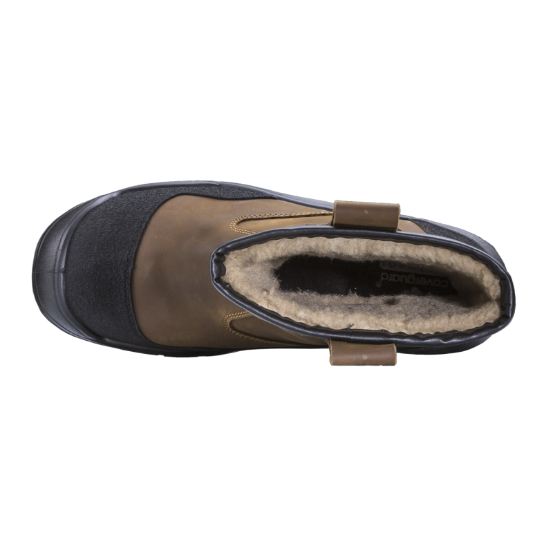 BOTTES DE SECURITE EN CUIR FOURREE MARRON PYROPE S3