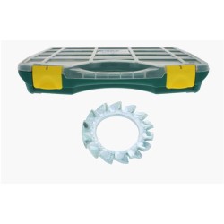 COFFRET RONDELLES ÉVENTAIL AZ DIN 6798 acier zingué blanc