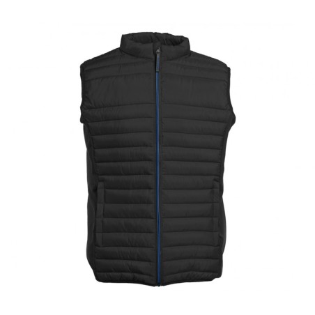 GILET BODYWARMER BI MATIERE HOMME NOIR/BLEU