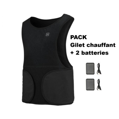 PACK GILET SOUS-VÊTEMENT CHAUFFANT + 2 BATTERIES