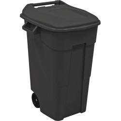 POUBELLE CONTENEUR A ROULETTES 120L NOIR
