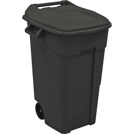 POUBELLE CONTENEUR A ROULETTES 120L NOIR
