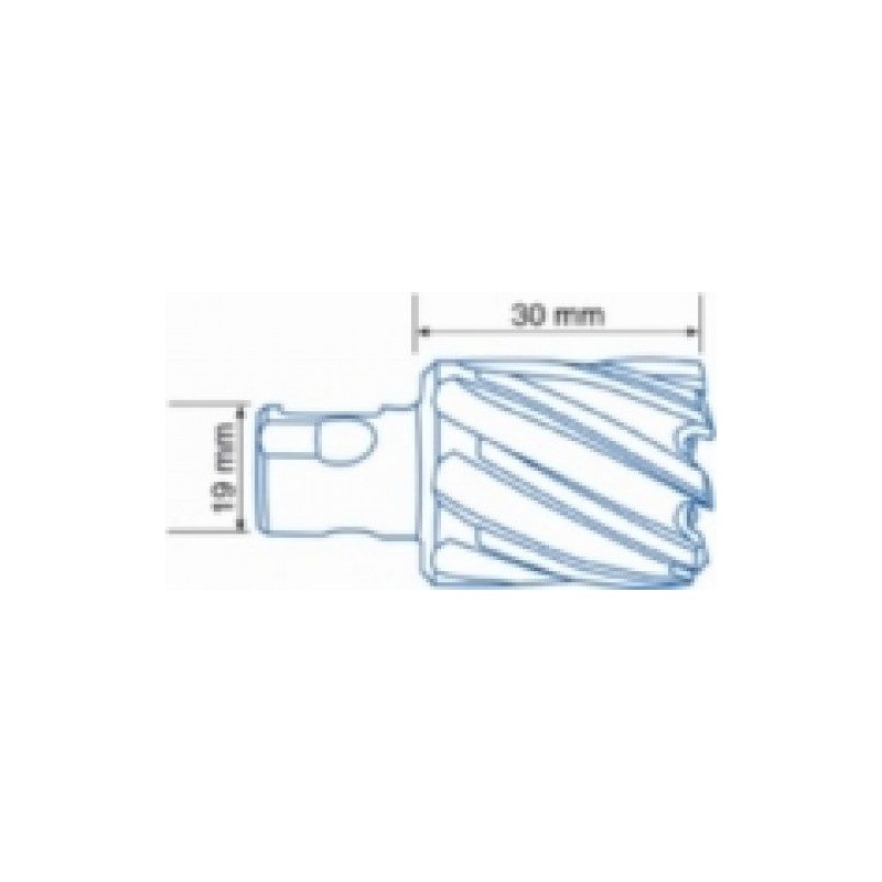 FRAISE CAROTTER HSS MACHINE-ELECTROMAGNETIQUE SET AZUL 12-14-16-18-20-22