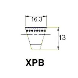 COURROIE TRAPEZOIDALE TYPE XPB, REF XPB3350