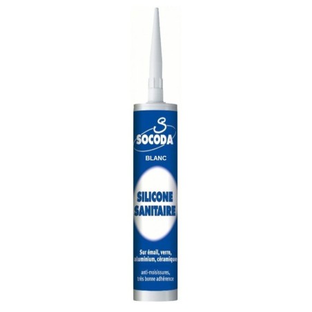 CARTOUCHE 310ML Silicone sanitaire acétique BLANC