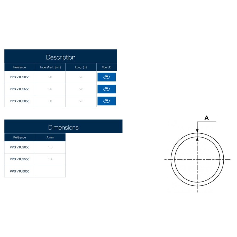 TUBE ALUMINIUM PPS VERT POUR AZOTE