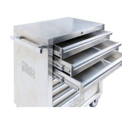 SERVANTE MOBILE D'ATELIER 7 TIROIRS TOUT INOX C04TSS-7