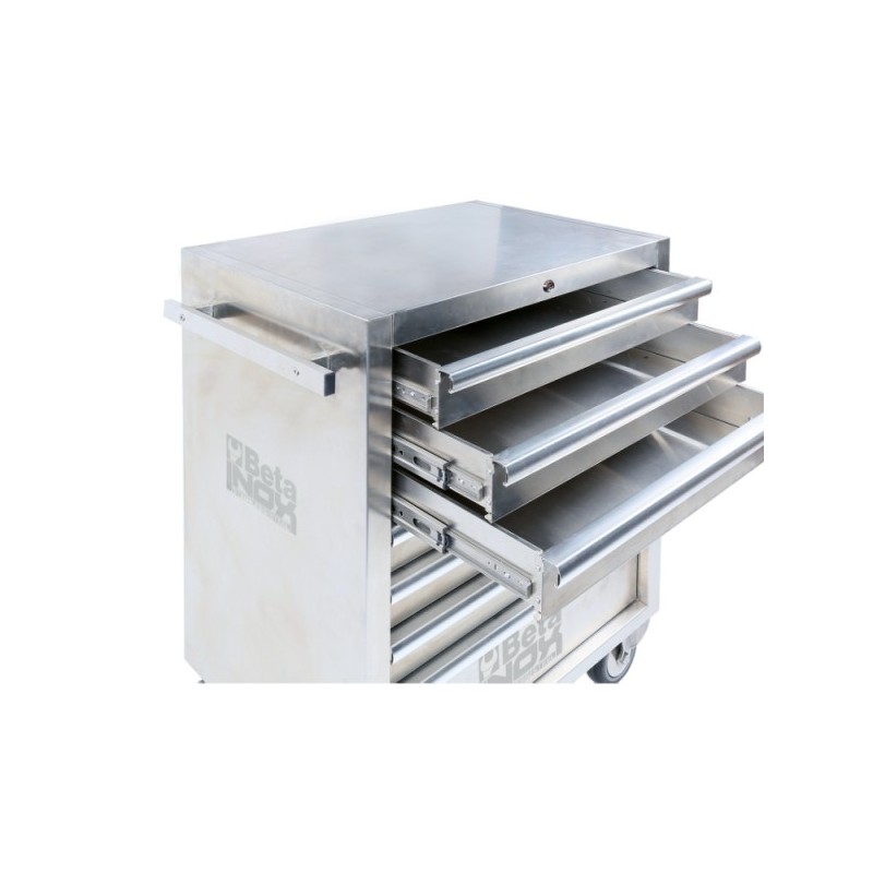 SERVANTE MOBILE D'ATELIER 7 TIROIRS TOUT INOX C04TSS-7