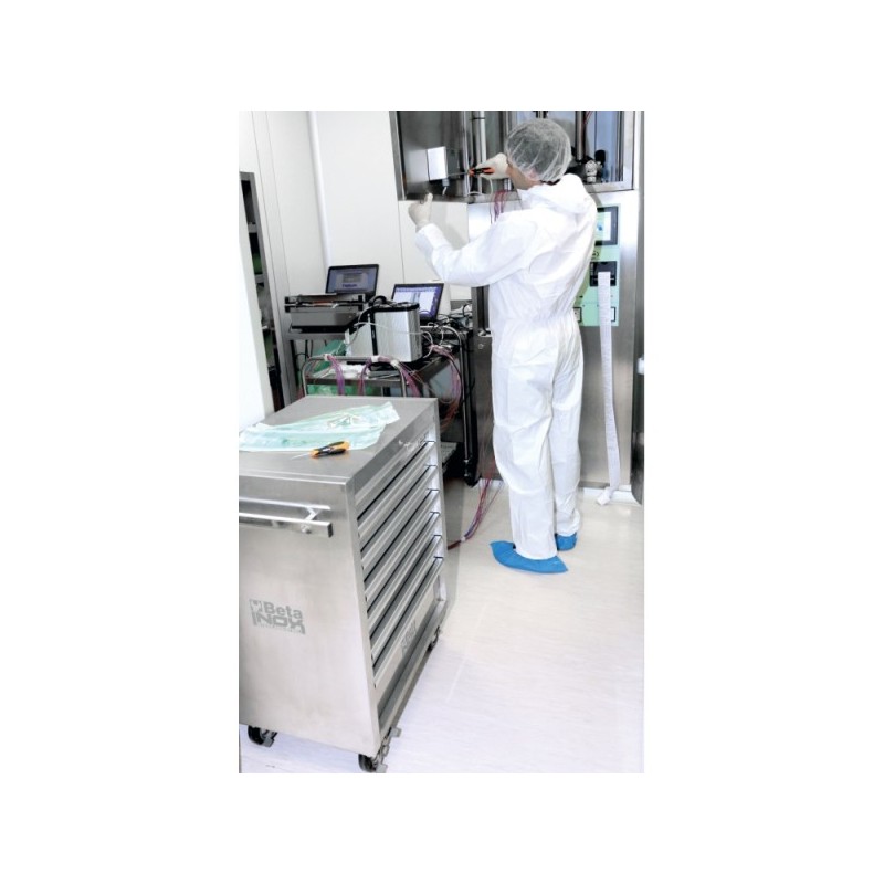 SERVANTE MOBILE D'ATELIER 7 TIROIRS TOUT INOX C04TSS-7