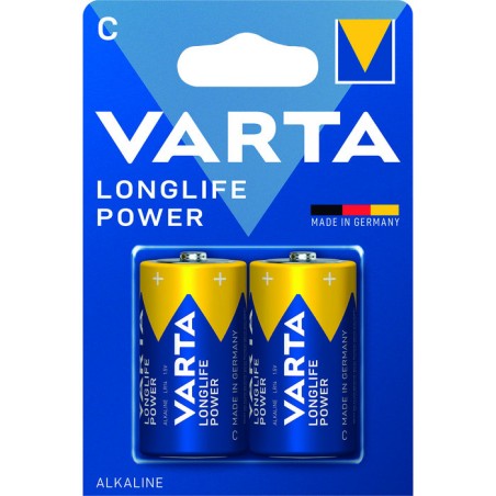 Blister de 2 piles alcalines C - LR14 LONGLIFE POWER 1,5 volts.