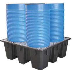 BAC DE RETENTION EN POLYETHYLENE POUR 4 FUTS - 450L