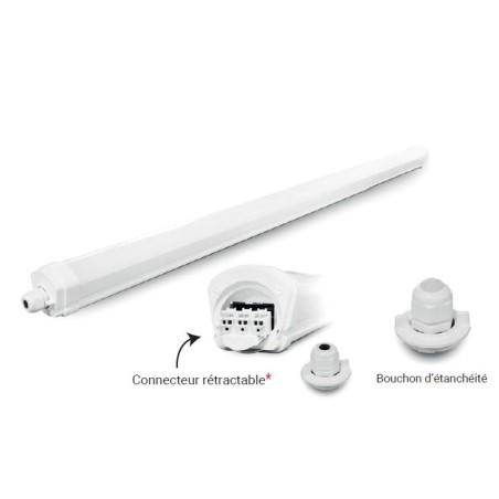 BOITIER ETANCHE LED INT 1255X58MM - 35W - 4000K - IP65 - IK10 - 5250LM