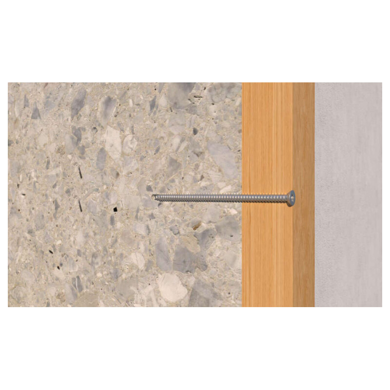 VIS À BÉTON. TÊTE PLATE, TX. ZINGUÉ Ø6 CDT 100