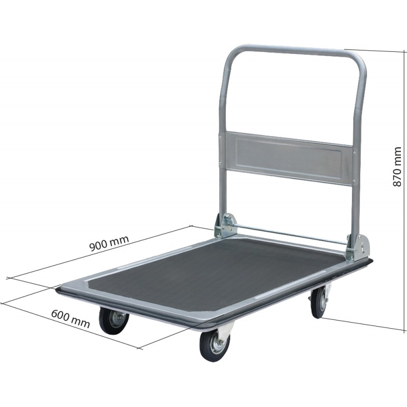 CHARIOT 250KGS 4 ROUES PLEINES