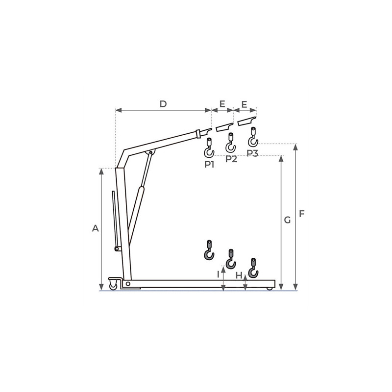 GRUE D ATELIER MANUELLE PLIANTE 2 T