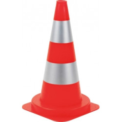 CONE DE SIGNALISATION PVC ORANGE 1.1 KG HAUTEUR 50CM