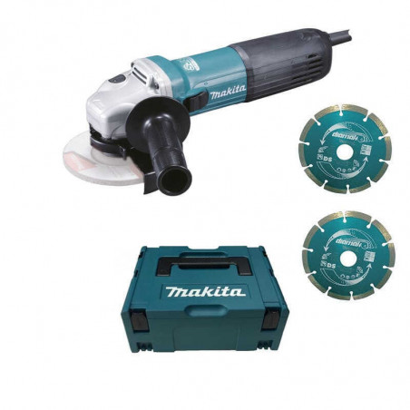 MEULEUSE  Ø 125 MM 1400 W (1 MAKPAC + KIT D'ACCESSOIRES)