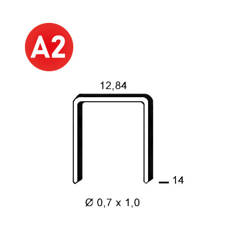 AGRAFES A-14 12,84X14XØ0,7X1,0MM - REF 6A-149 - CDT 10 000