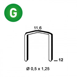 AGRAFES FB-12 GALVA 11,6X12XØ0,5X1,25MM - REF 6FB121 - CDT 4 000