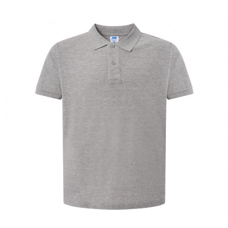 POLO MANCHE COURTE GRIS CLAIR MELANGE