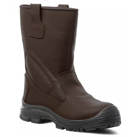 BOTTES DE SECURITE EN CUIR MARRON FOURREE PIEMONTITE S3 T 38