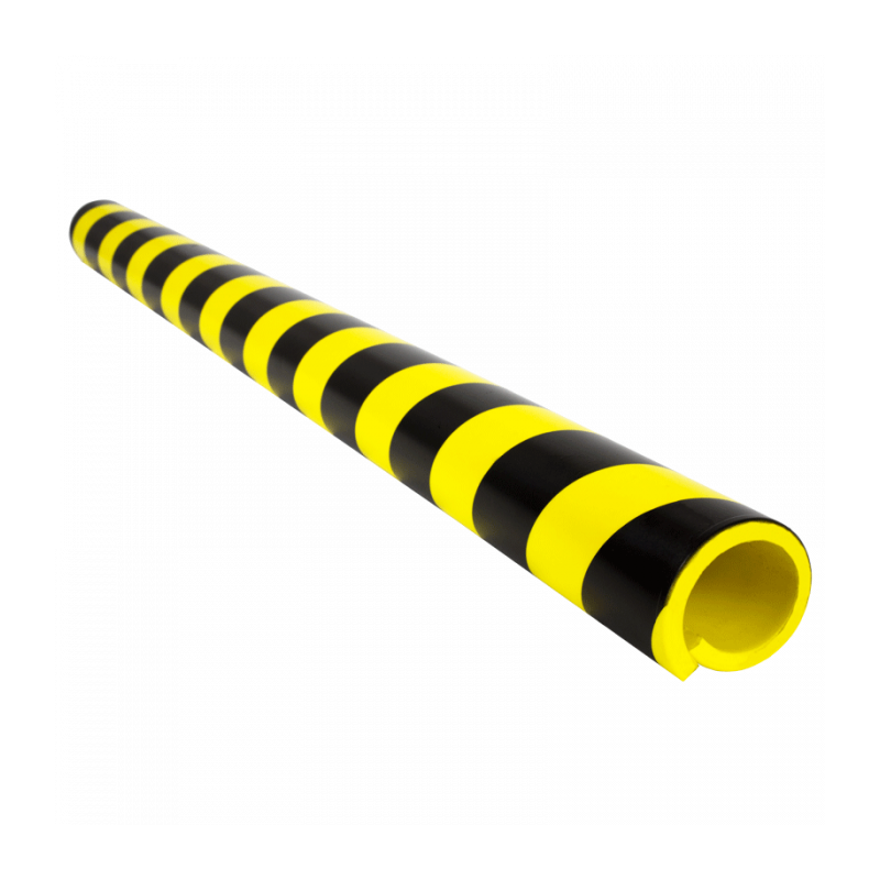 AMORTISSEUR DE CHOC 1M POUR TUBE Ø50MM JAUNE ET NOIR