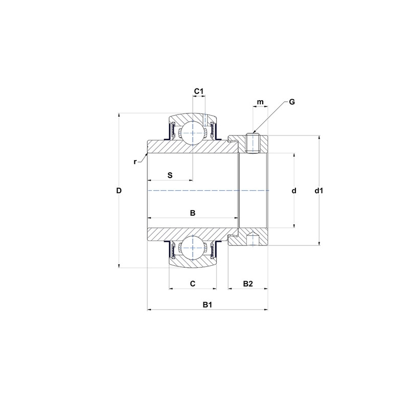 ROULEMENT INSERT AUTO-ALIGNEUR EXCENTRIQUE REF EX312G2